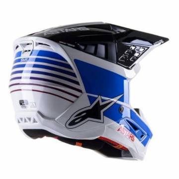 ALPINESTARS Cross Helm SM5 Speed | weiß schwarz blau rot | 8304822-2739 Größe M