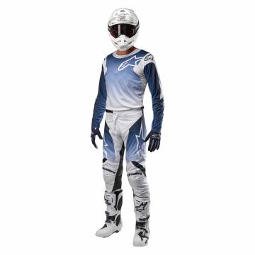 ALPINESTARS Racer Hoen Jersey | White Dark Navy Light Blue | 3761324-2070 Größe M