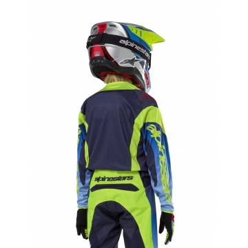 ALPINESTARS Kinder Trikot Racer Hoen | Yellow Fluo Blue Night Navy | 3778224-525