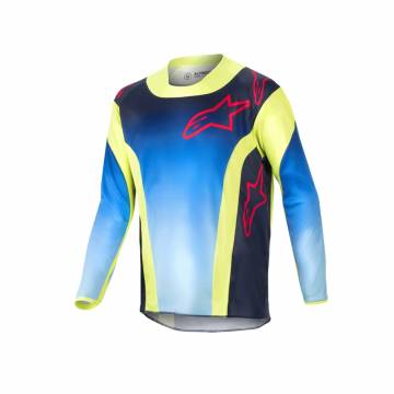 ALPINESTARS Kinder Trikot Racer Hoen | Yellow Fluo Blue Night Navy | 3778224-525